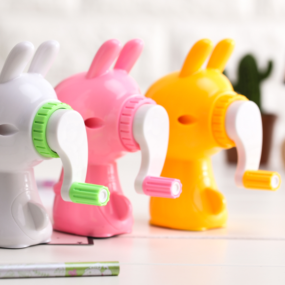 Changli 220 Student Cartoon Rabbit Automatic Advance and Retreat Lead Pencil Sharpener Hand-Cranked