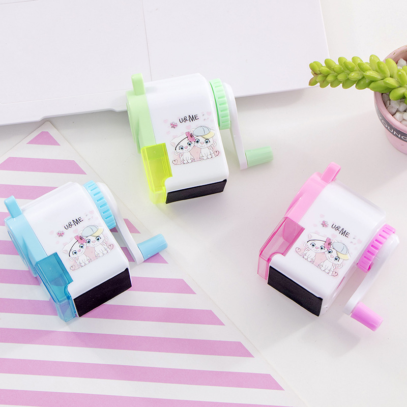 Creative Cartoon Automatic Pen Entry Pencil Shapper Student Studying Stationery Supplies Children&#039;s Hand Shake Pencil Sharpener Factory Wholesale