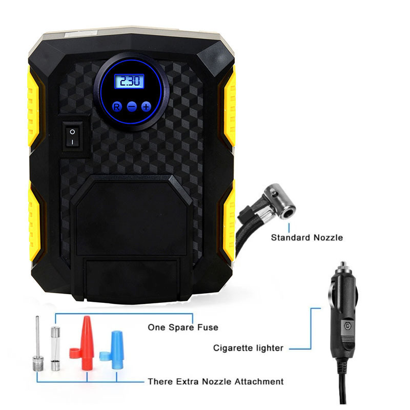 Car Digital Display Inflator Car with Light Tire Air Pump Car Portable Urgent 12V Pointer 3609