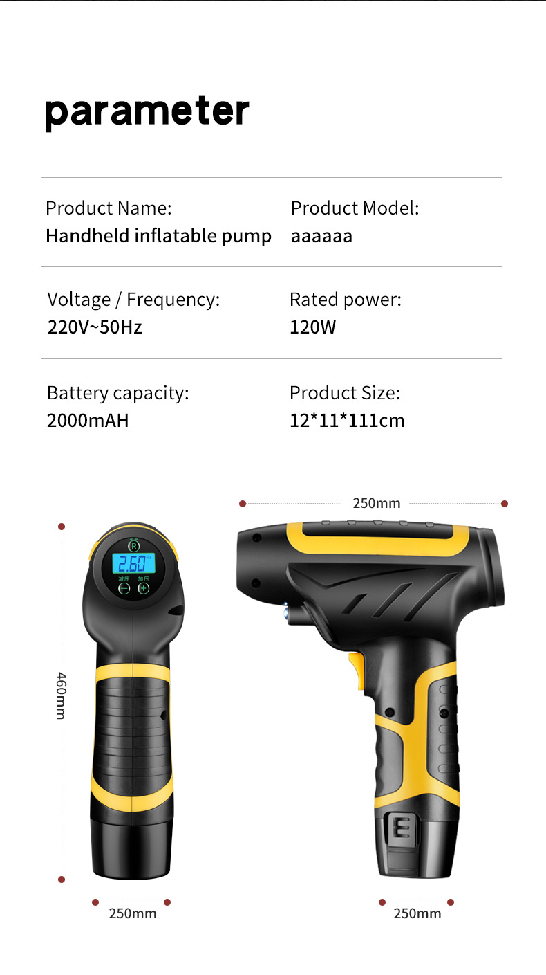 Vehicle Air Pump Car Inflatable Car Portable Electric Intelligent Multi-Function Tire Inflator Wireless Vehicle Air Pump Car Inflatable Car Portable Electric Intelligent Multi-Function Tire Inflator Wireless
