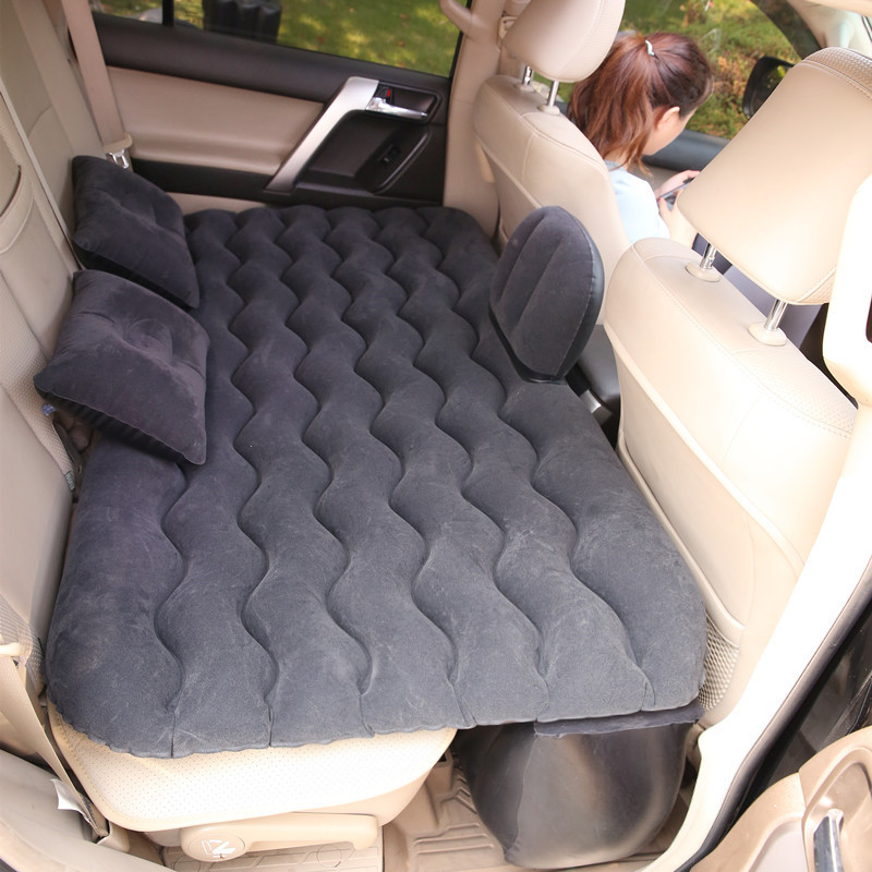 Car Lathe Car Inflatable Mattress Car Flocked Airbed Car Seat Back Air Cushion Bed Travel Bed