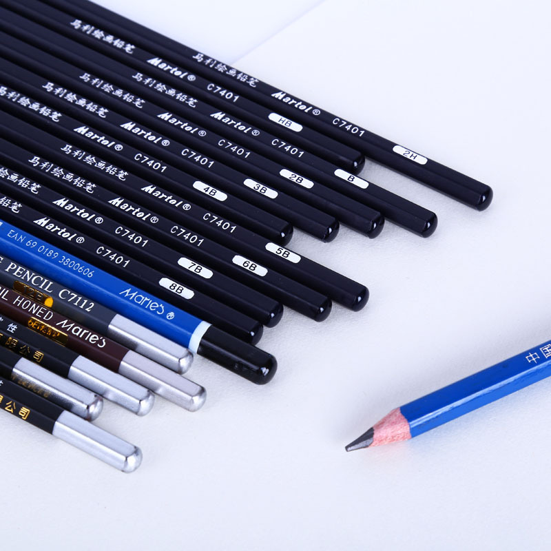 Marley Sketching Pencil 7401 2hhbb 2B 4B 6B 8b 10b 12B 14b Soft, Medium and Hard Carbon