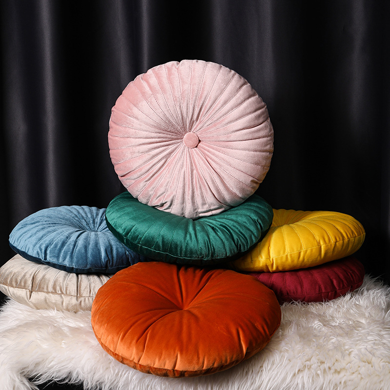 Modern Minimalist Small Pumpkin round Pillow Back Cushion Office Seat Back Living Room Sofa Bay Window Cushion Pillow with Core