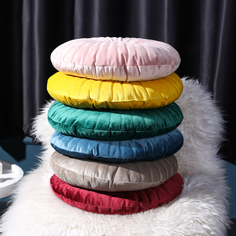 Modern Minimalist Small Pumpkin round Pillow Back Cushion Office Seat Back Living Room Sofa Bay Window Cushion Pillow with Core