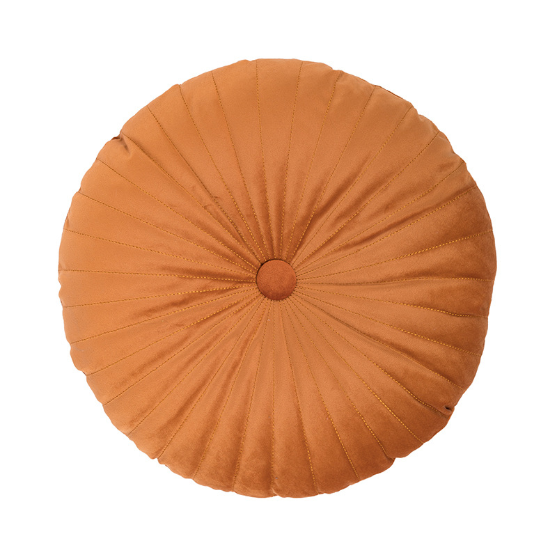 Modern Minimalist Small Pumpkin round Pillow Back Cushion Office Seat Back Living Room Sofa Bay Window Cushion Pillow with Core