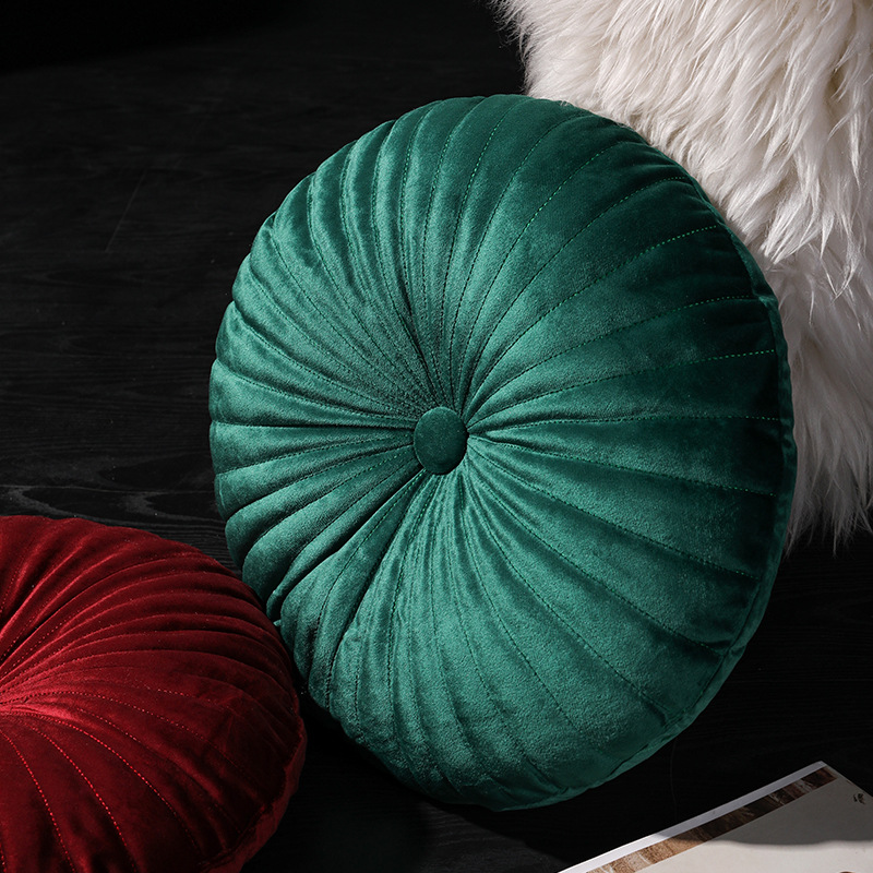 Modern Minimalist Small Pumpkin round Pillow Back Cushion Office Seat Back Living Room Sofa Bay Window Cushion Pillow with Core