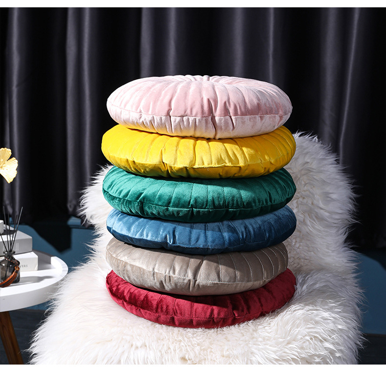 Modern Minimalist Small Pumpkin round Pillow Back Cushion Office Seat Back Living Room Sofa Bay Window Cushion Pillow with Core