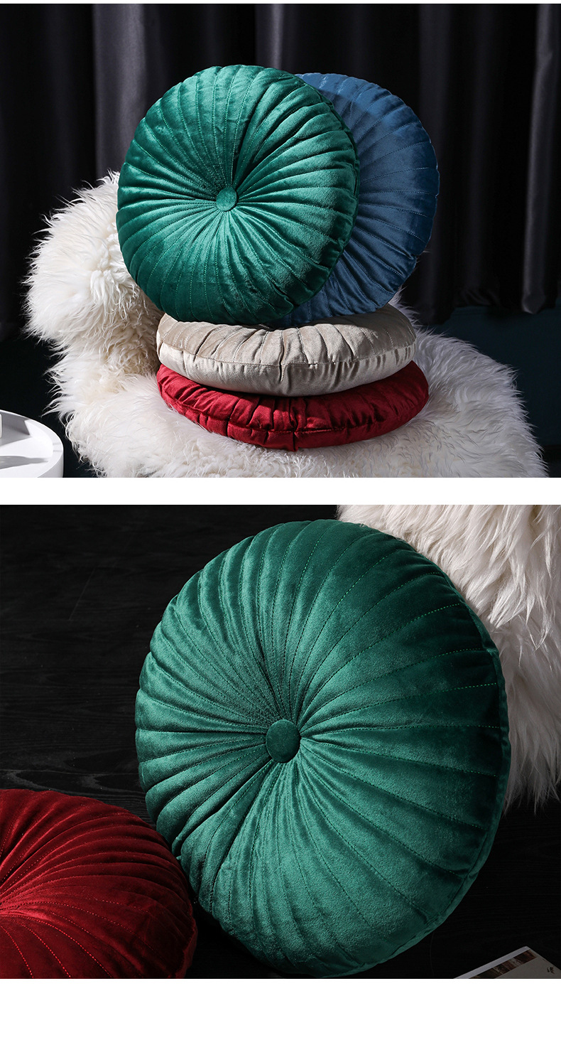 Modern Minimalist Small Pumpkin round Pillow Back Cushion Office Seat Back Living Room Sofa Bay Window Cushion Pillow with Core