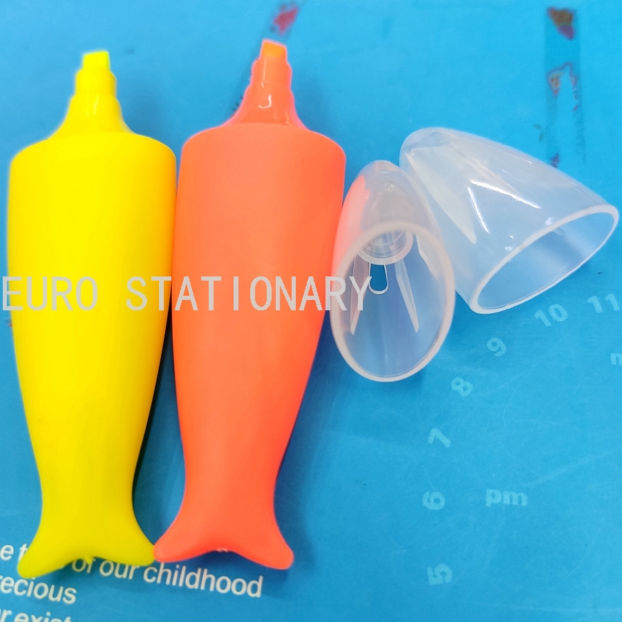 Highlighter Fish-Shaped Knife Head Highlighter Bag Fish-Shaped Pen Factory Direct Sales Mini Promotional  Fluorescent