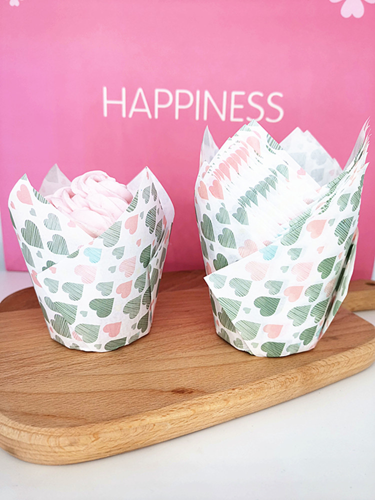 New Tulip Paper Cup High Temperature Resistant Variety Multicolor Cake Paper Cup Baking Supplies Cake Decoration New Tulip Paper Cup High Temperature Resistant Variety Multicolor Cake Paper Cup Baking Supplies Cake Decoration