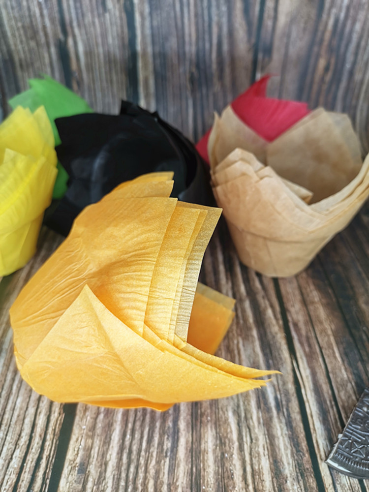 New Tulip Paper Cup High Temperature Resistant Variety Multicolor Cake Paper Cup Baking Supplies Cake Decoration New Tulip Paper Cup High Temperature Resistant Variety Multicolor Cake Paper Cup Baking Supplies Cake Decoration
