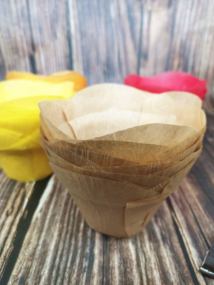 New Tulip Paper Cup High Temperature Resistant Variety Multicolor Cake Paper Cup Baking Supplies Cake Decoration New Tulip Paper Cup High Temperature Resistant Variety Multicolor Cake Paper Cup Baking Supplies Cake Decoration