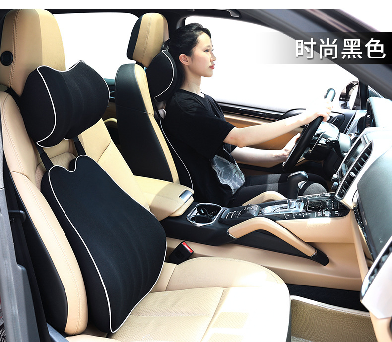 Automotive Headrest Lumbar Support Pillow Neck Pillow Memory Foam Pillow Core CAR Back Waist Pad Seat Cushion Automotive Waist Cushion Lumbar Support Pillow Wholesale
