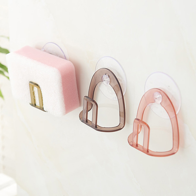 Benwanjia 1503 Suction Wall Sponge Rack Kitchen and Bathroom Draining Rack Strong Load-Bearing 3kg Washing and Repeated Use