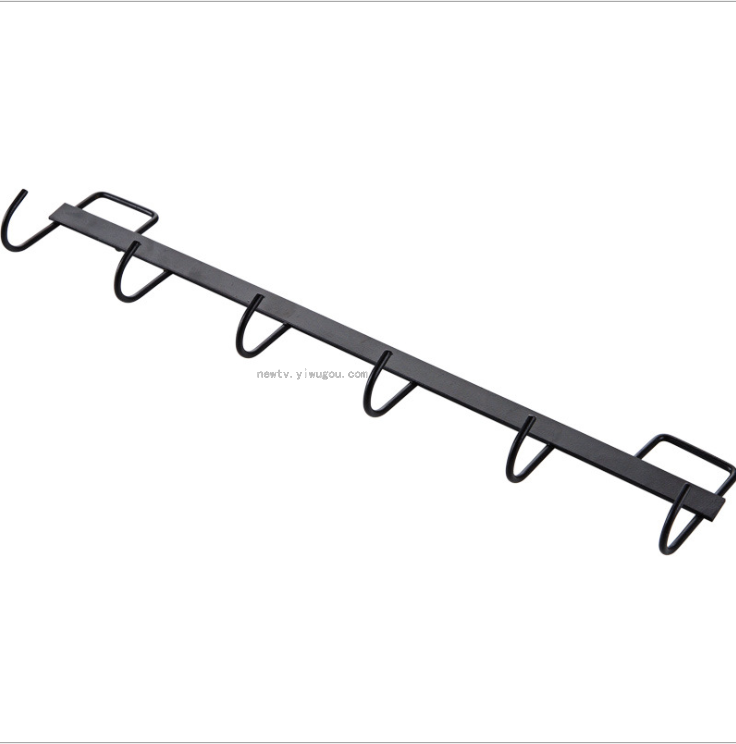 Puncture Strength Hook Kitchen Iron Kitchenware Row Hook Wall-Mounted Nail-Free Load-Bearing without Trace Viscose Hook