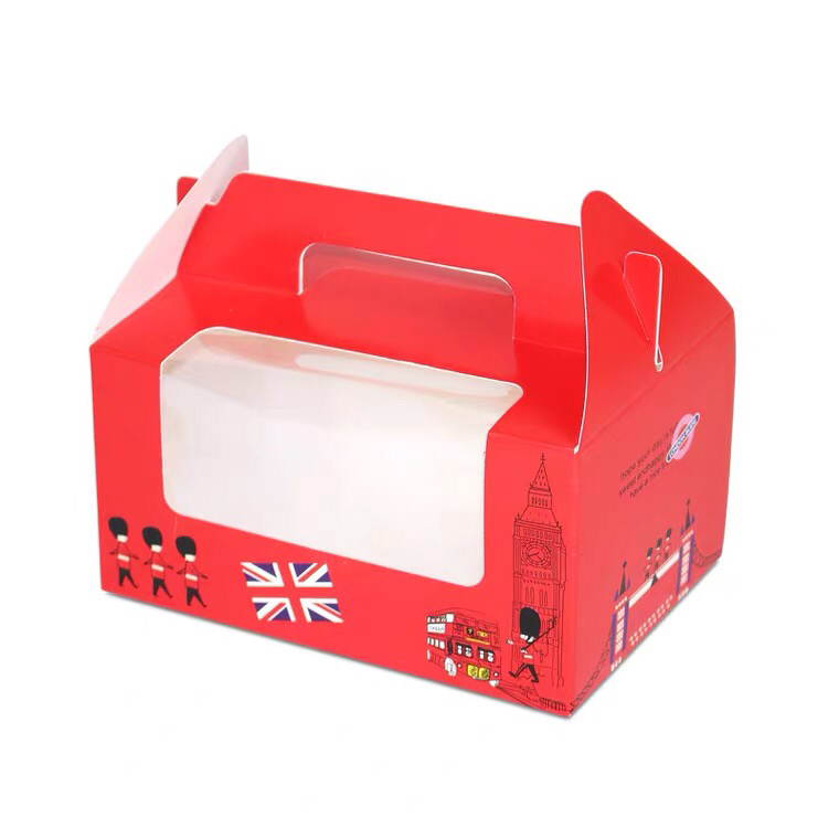 Single 1/2/3/4/6/12 Tablets Portable Window Paper Cup Cake Box Mousse Wood Bran Pudding Bottle Egg Tart Packing Box