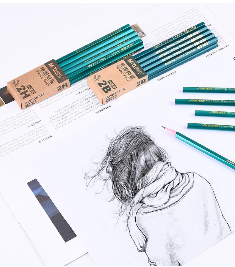 M & G Stationery Elementary School Students 2H Pencil Painting Practice HB Pencil Art Sketch Painting 2B Exam Painting Answer Card M & G Stationery Elementary School Students 2H Pencil Painting Practice HB Pencil Art Sketch Painting 2B Exam Painting Answer Card