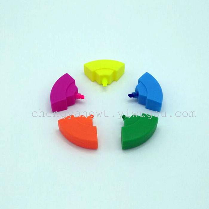 Circular fluorescent pen highlighter colored circular fluorescent pen creative print advertising language Circular fluorescent pen highlighter colored circular fluorescent pen creative print advertising language
