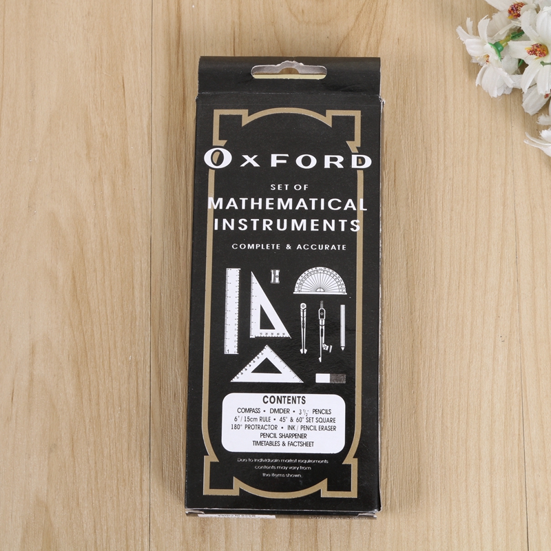 Student stationery ruler set students drawing set compasses ruler set