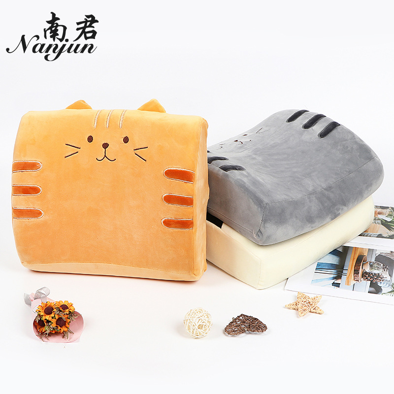 Cat waist cushion memory cotton back seat car waist cushion Breathable in summer four seasons waist pillow Cat waist cushion memory cotton back seat car waist cushion Breathable in summer four seasons waist pillow