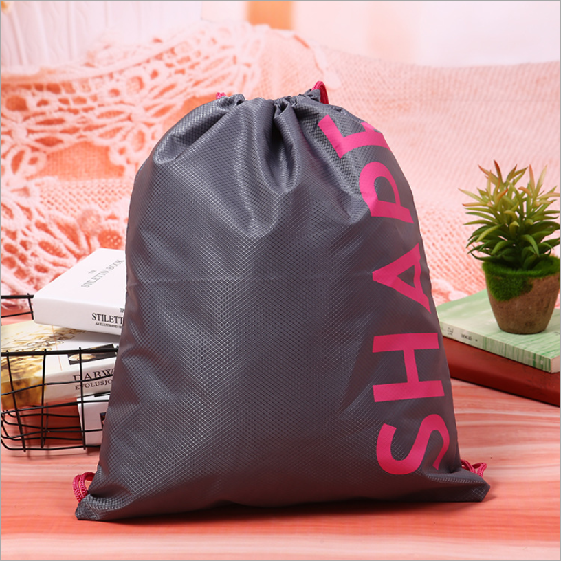 Diamond-checked thick Oxford fabric pull-out bundle pocket large capacity high-load-bearing silver shoulder shopping bag
