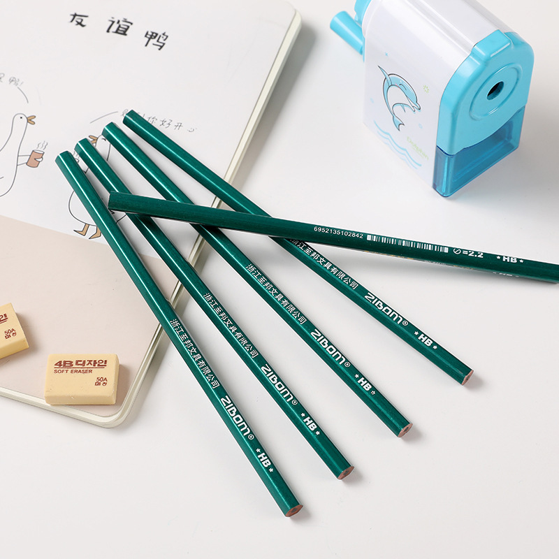 Zhibang 101hb Writing 2B Drawing Exam Recommended Coated Pencil Children Hexagonal Wooden Green Pencil Zhibang 101hb Writing 2B Drawing Exam Recommended Coated Pencil Children Hexagonal Wooden Green Pencil