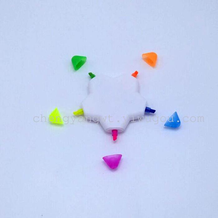 Five star sharp fluorescent pen creative fluorescent pen Pentagram highlighter more than and 5 Jinhua fluorescent pen Five star sharp fluorescent pen creative fluorescent pen Pentagram highlighter more than and 5 Jinhua fluorescent pen