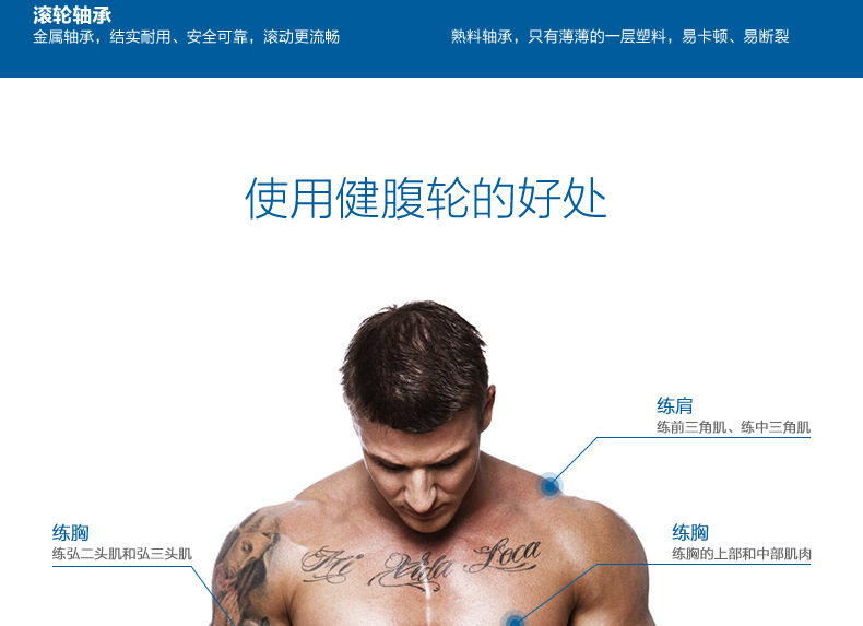 Fatsox establishment In the production of double-brand non-bearing belly-tightening abdominal double-wheel Quiet Fitness equipment anti-abdominal sharp ware wholesale