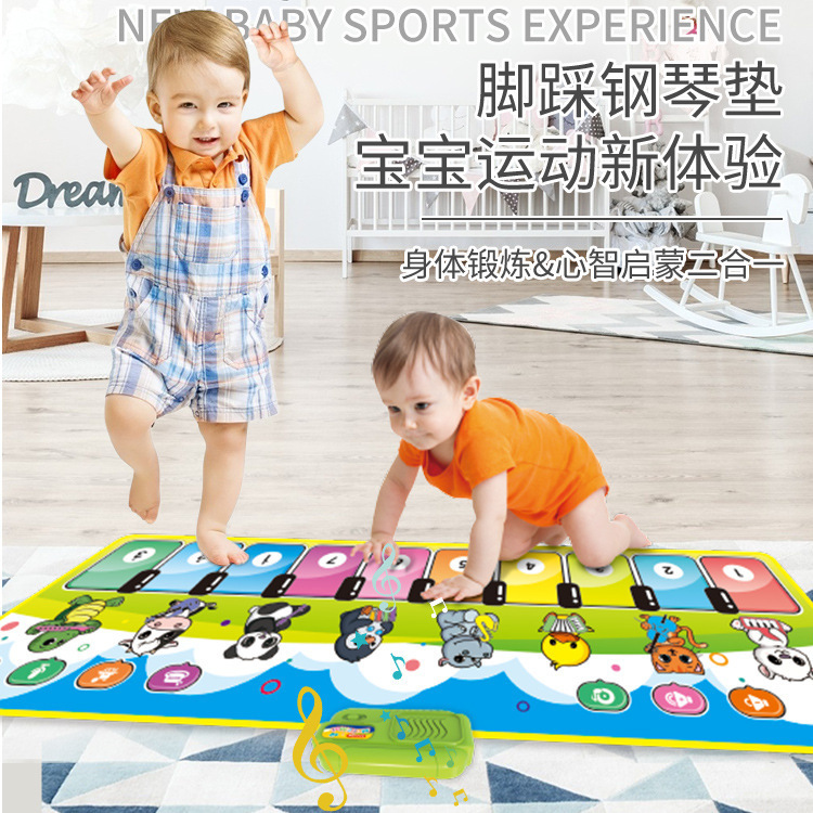 Cross-Border New Arrival Children&#039;s Multifunctional Music Blanket Cartoon Early Education Educational Musical Instrument Toy Hot Piano Electronic Keyboard Blanket