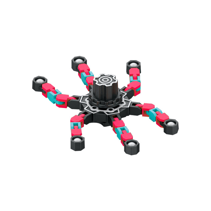 Spot Popular DIY Creative Fingertip Mechanical Gyro Decompression Transformable Mecha Chain Bearing Fingertip Peg-Top Plaything