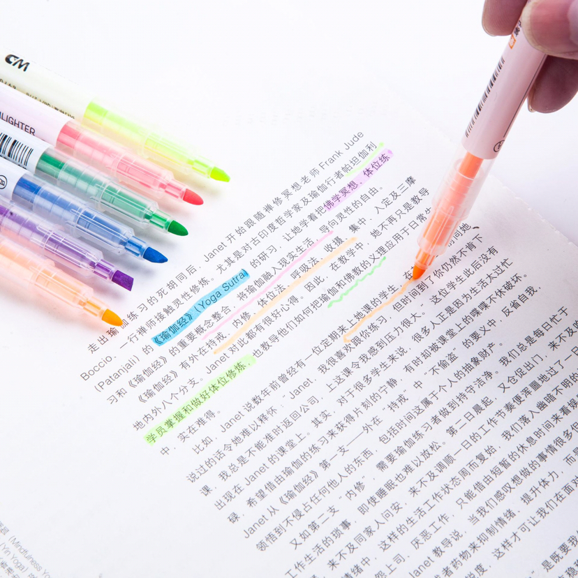 Kiss Flower Double-Headed Fluorescent Pen 6-Color Key Marker Candy Highlighter Creative Two-Color Watercolor Marking Pen Wholesale Kiss Flower Double-Headed Fluorescent Pen 6-Color Key Marker Candy Highlighter Creative Two-Color Watercolor Marking Pen Wholesale