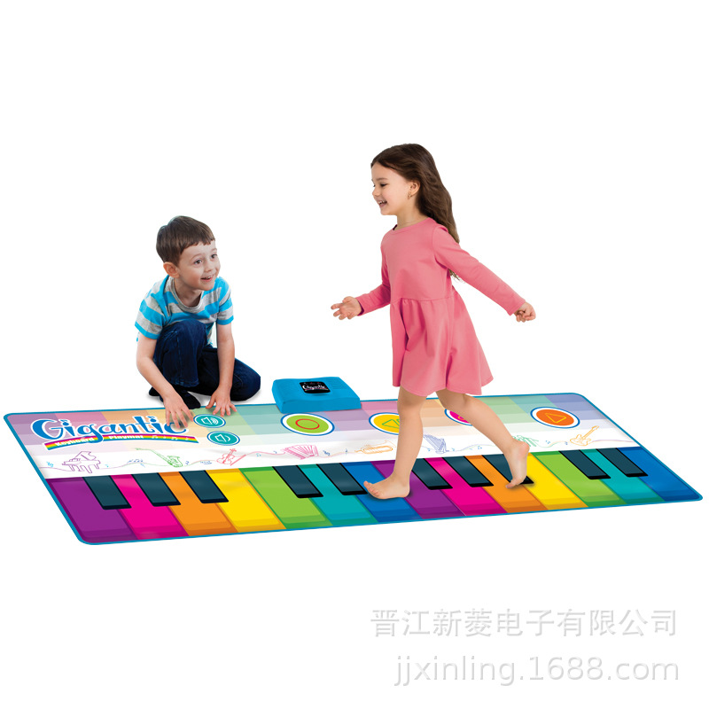 Children&#039;s Foot Electronic Keyboard Dancing Baby Foot Rainbow Piano Blanket Boys and Girls Early Education Toys 1-8 Years Old Gift