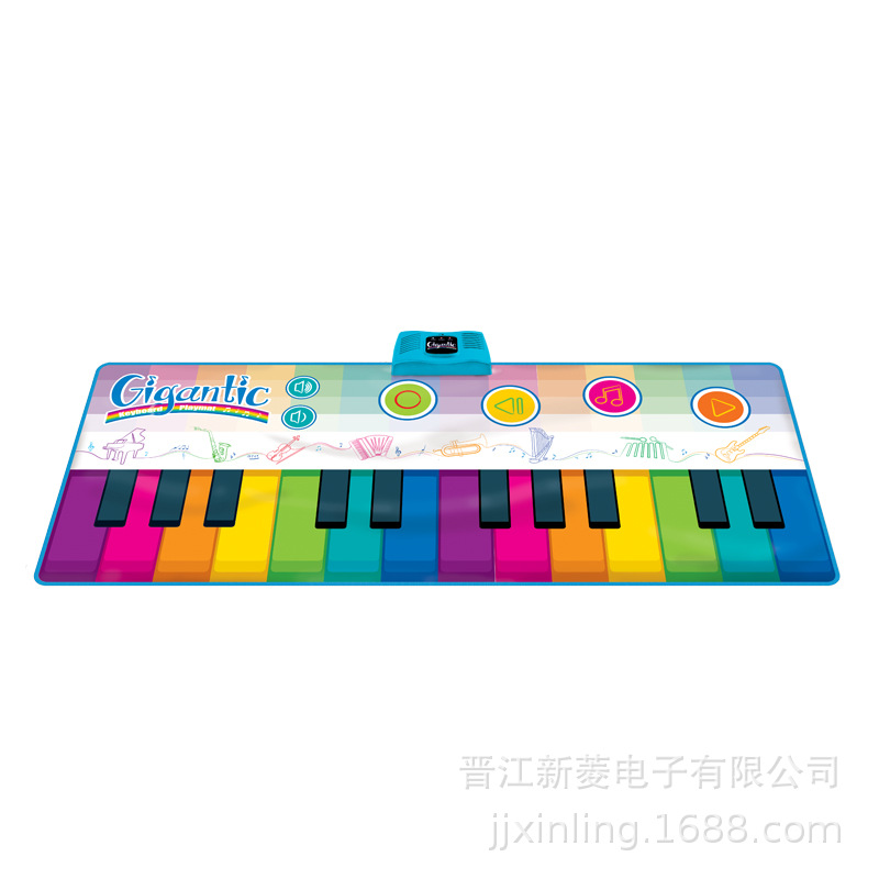 Children&#039;s Foot Electronic Keyboard Dancing Baby Foot Rainbow Piano Blanket Boys and Girls Early Education Toys 1-8 Years Old Gift