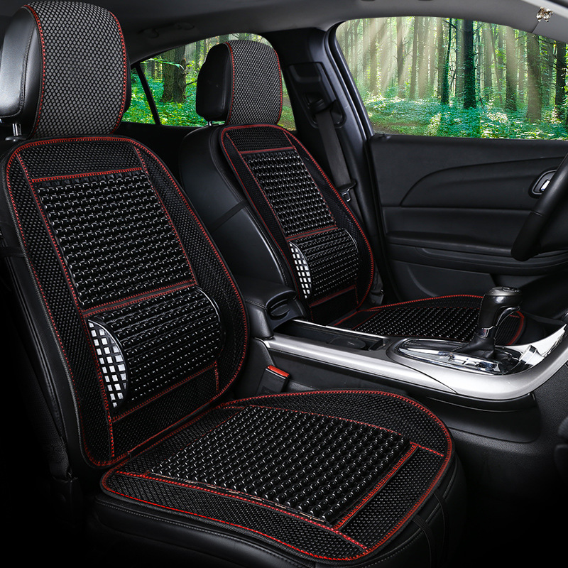 Cushion Summer Imitation Wood Beads Plastic Cushion Car OnePiece Seat Back Cushion Car Summer Breathable Cool Cushion