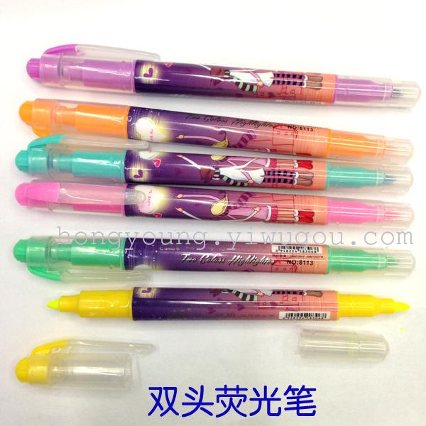 Cartoon highlighter creative stationery gift cute marker crayons in Japan and South Korea