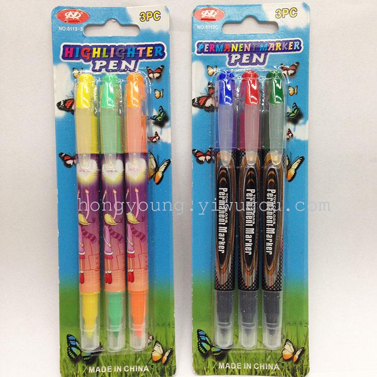 Cartoon highlighter creative stationery gift cute marker crayons in Japan and South Korea