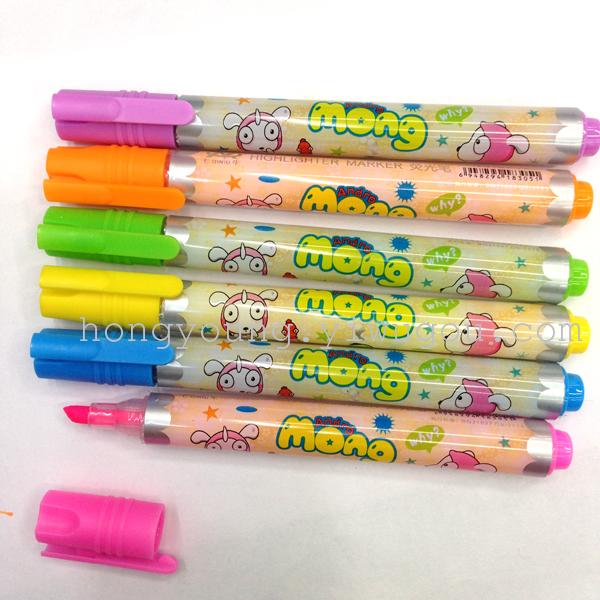 Cartoon highlighter creative stationery gift cute marker crayons in Japan and South Korea