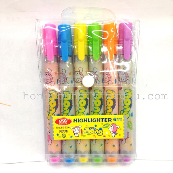 Cartoon highlighter creative stationery gift cute marker crayons in Japan and South Korea