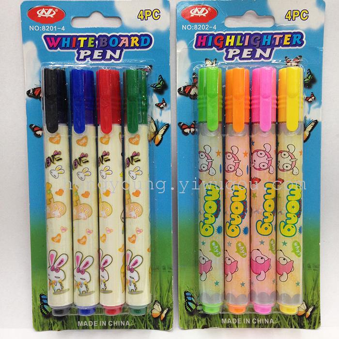 Cartoon highlighter creative stationery gift cute marker crayons in Japan and South Korea