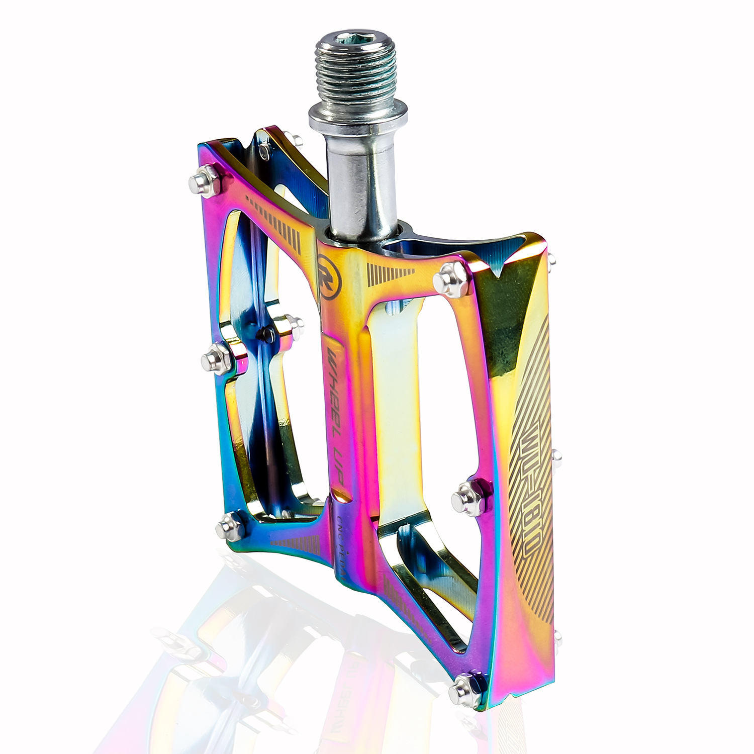 Wheel up Bicycle Pedal Aluminum Alloy Bearing Mountain Pedal Non-Slip Colorful Pedal Accessories Amazon