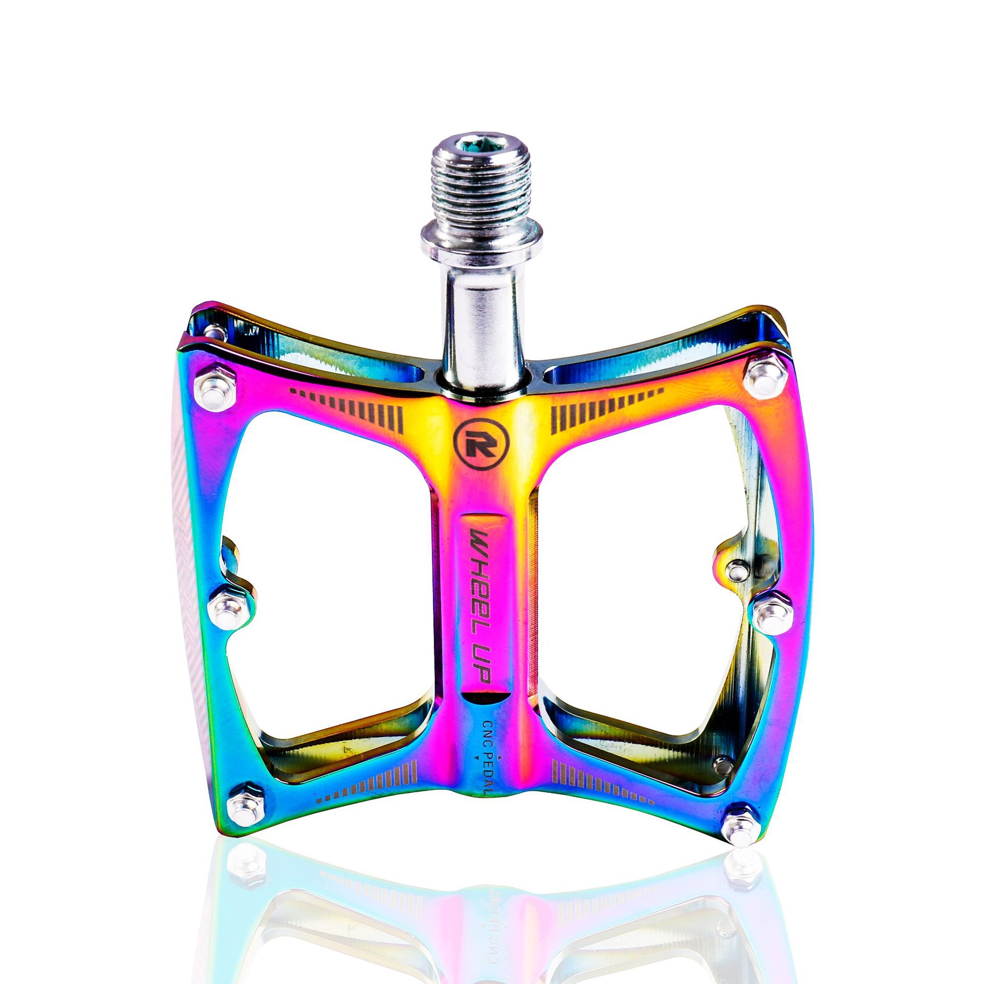 Wheel up Bicycle Pedal Aluminum Alloy Bearing Mountain Pedal Non-Slip Colorful Pedal Accessories Amazon