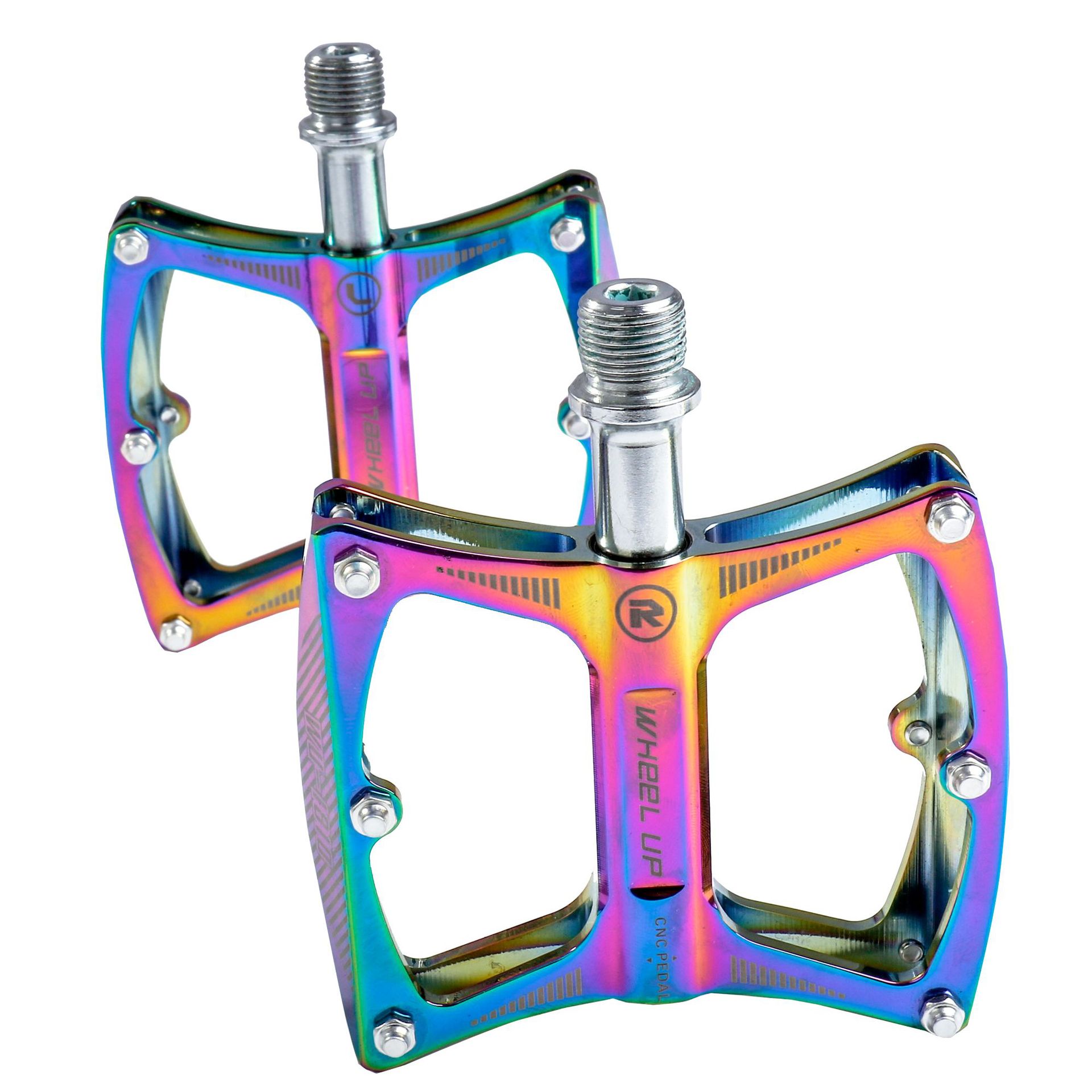 Wheel up Bicycle Pedal Aluminum Alloy Bearing Mountain Pedal Non-Slip Colorful Pedal Accessories Amazon