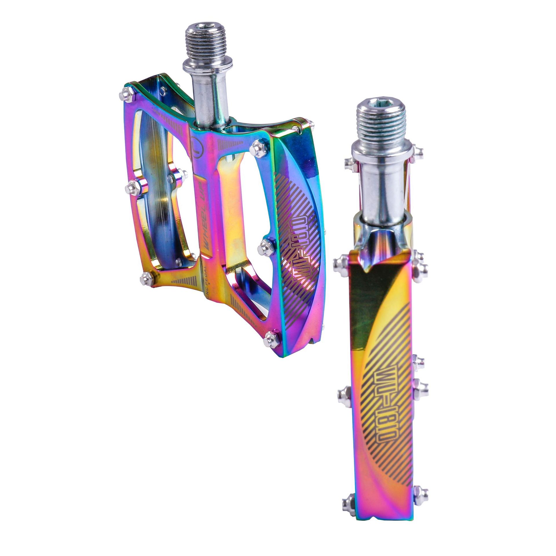 Wheel up Bicycle Pedal Aluminum Alloy Bearing Mountain Pedal Non-Slip Colorful Pedal Accessories Amazon
