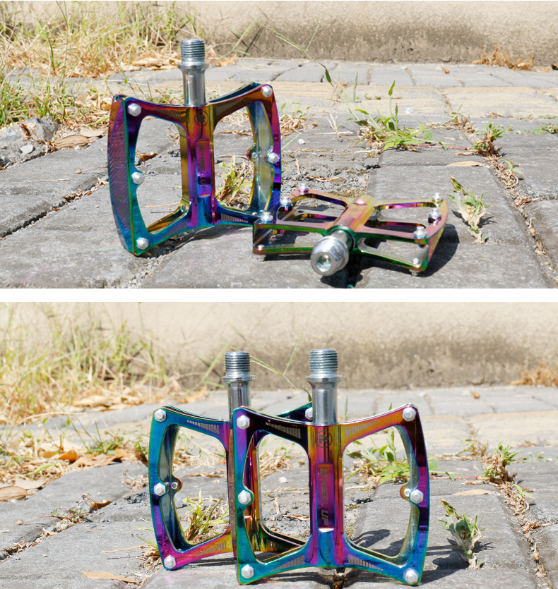 Wheel up Bicycle Pedal Aluminum Alloy Bearing Mountain Pedal Non-Slip Colorful Pedal Accessories Amazon
