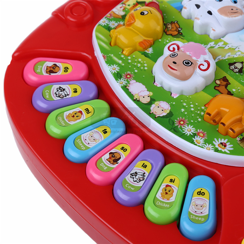 Children&#039;s Farm Animal Electronic Keyboard Toys for Children and Infants Baby Early Education Enlightenment Toys Animal Sound Music Piano