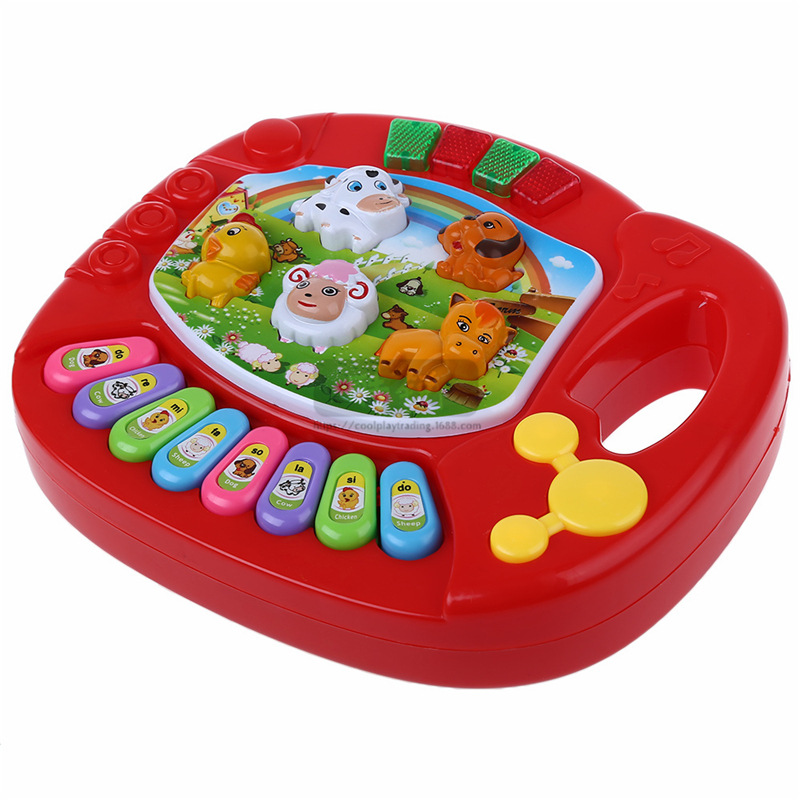 Children&#039;s Farm Animal Electronic Keyboard Toys for Children and Infants Baby Early Education Enlightenment Toys Animal Sound Music Piano