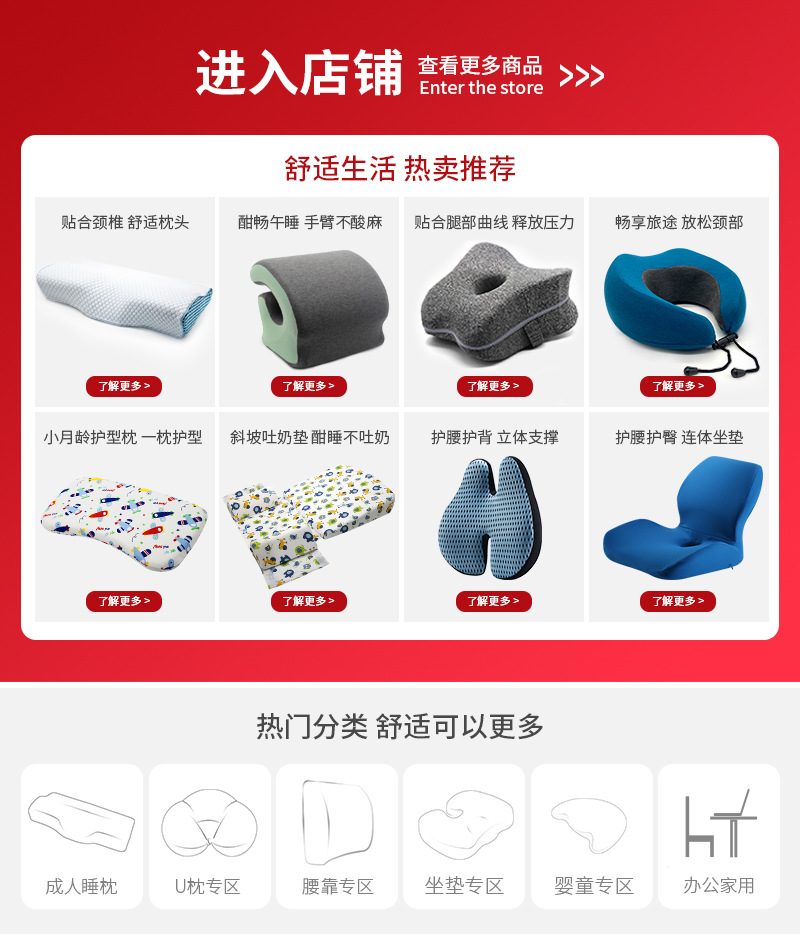 Cross-Border Amazon Chair Cushion Memory Foam Office Tatami Seat Cushion Car Cushion Lazy Integrated Back Cushion/Seat Cushion
