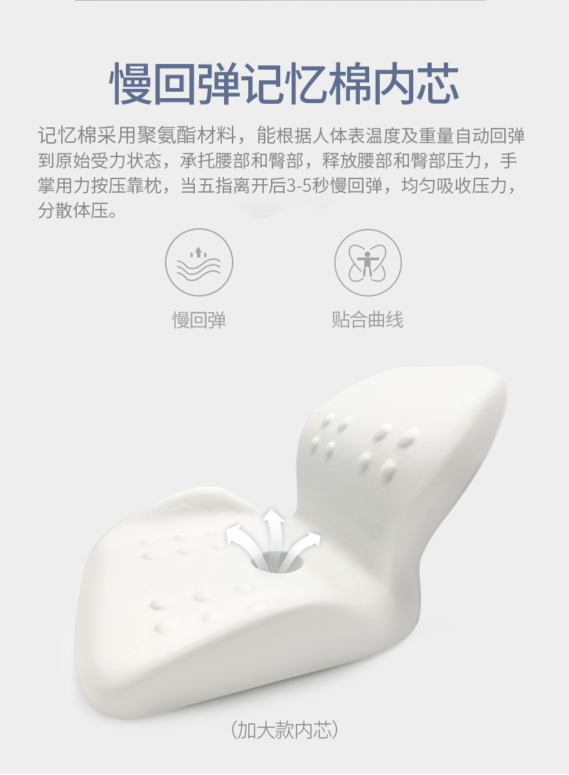 Cross-Border Amazon Chair Cushion Memory Foam Office Tatami Seat Cushion Car Cushion Lazy Integrated Back Cushion/Seat Cushion