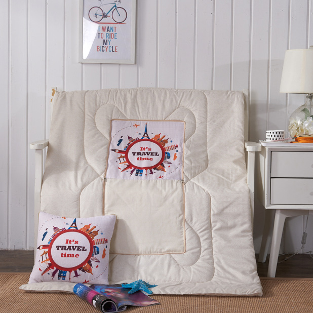Cartoon Linen Style Pillow Blanket Multifunctional Back Seat Cushion Quilt Office Linen Airable Cover Wholesale Cartoon Linen Style Pillow Blanket Multifunctional Back Seat Cushion Quilt Office Linen Airable Cover Wholesale