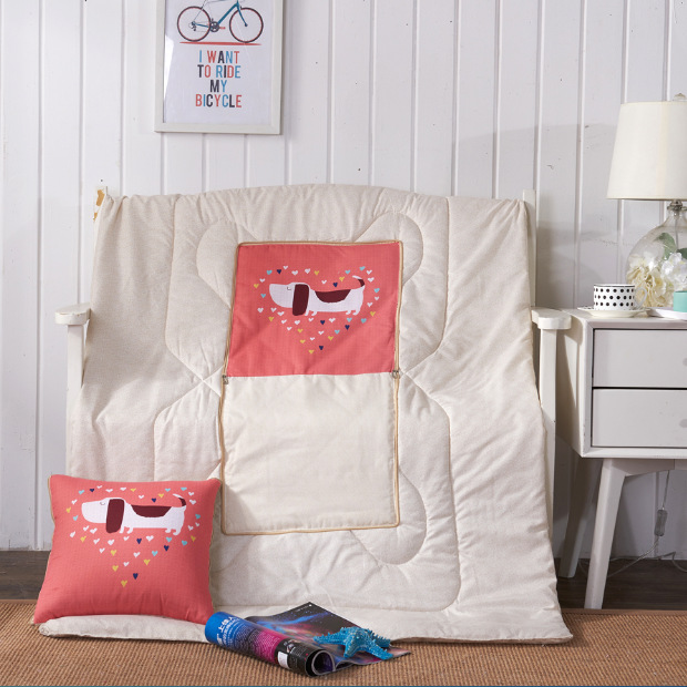 Cartoon Linen Style Pillow Blanket Multifunctional Back Seat Cushion Quilt Office Linen Airable Cover Wholesale Cartoon Linen Style Pillow Blanket Multifunctional Back Seat Cushion Quilt Office Linen Airable Cover Wholesale